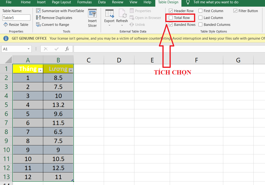 phép cộng trong excel