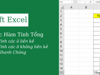 phép cộng trong excel