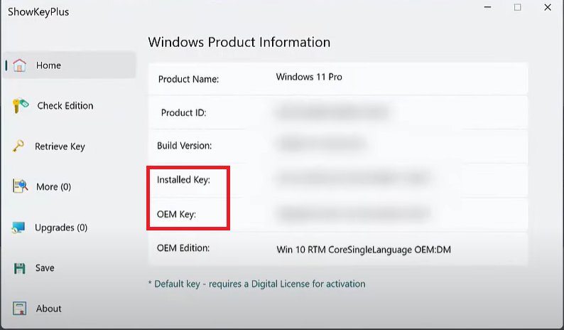 product key là gì
