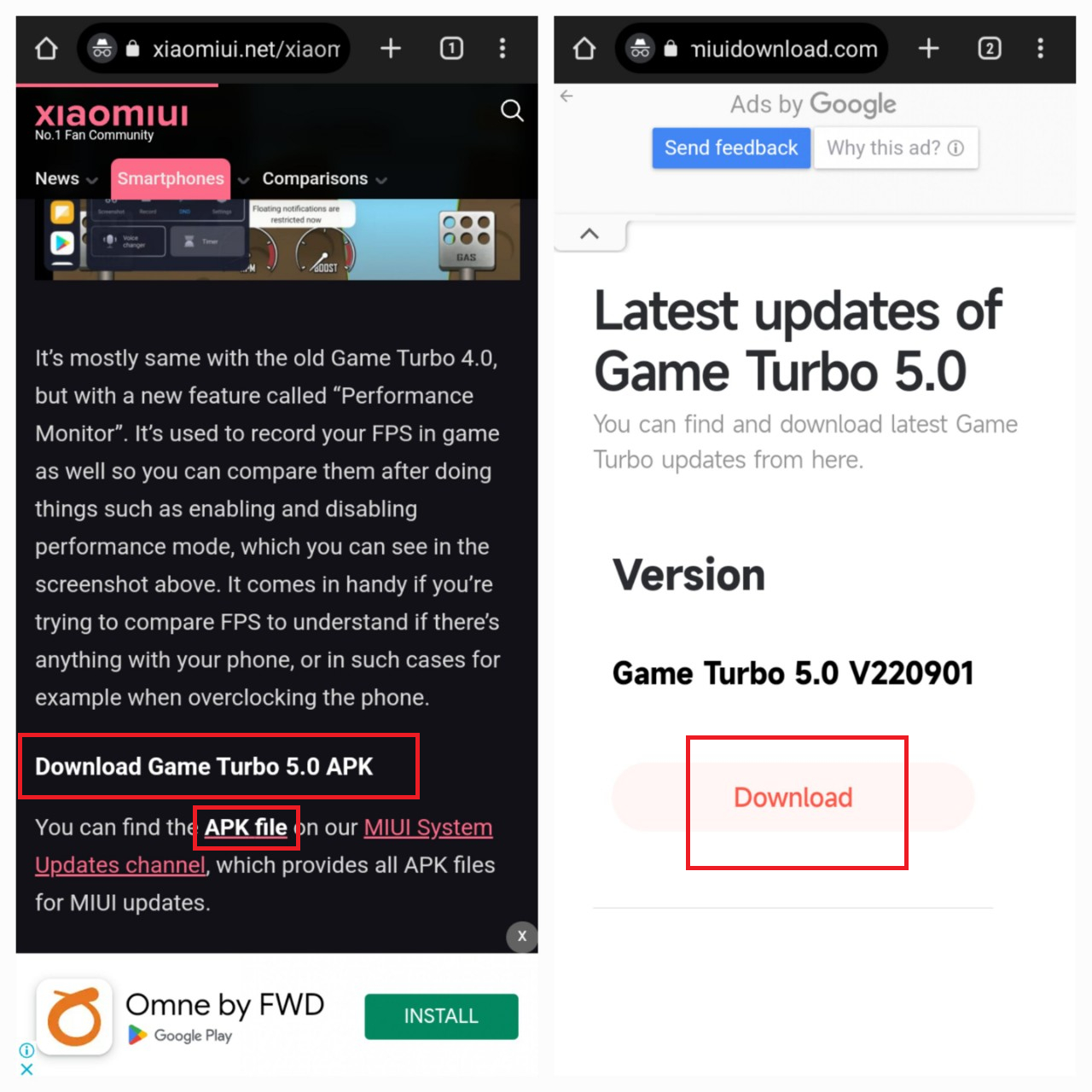 game turbo cho samsung