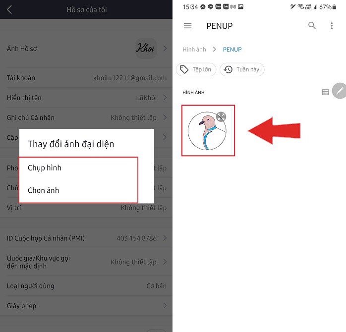 cách đổi avatar trên zoom
