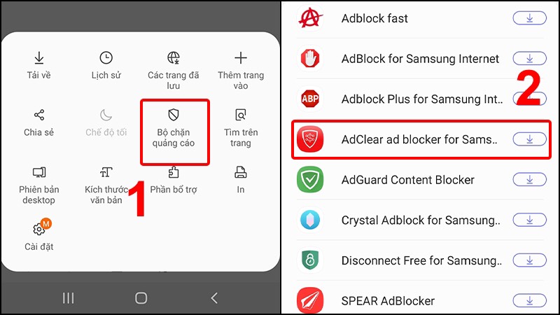 cách tắt quảng cáo trên điện thoại Sam sung