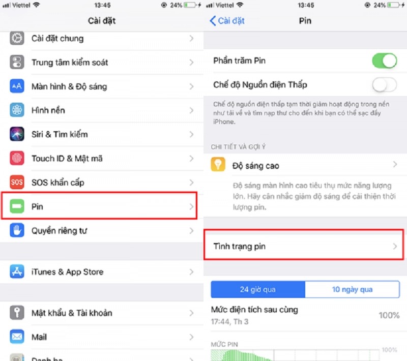 Dung Lượng Tối Đa Pin iPhone Tụt Nhanh