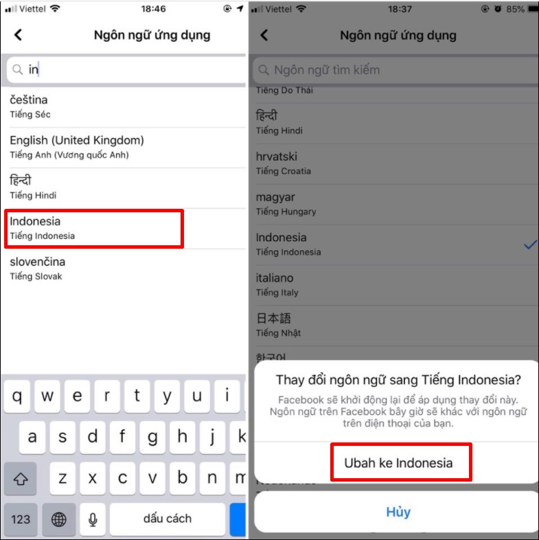 cách đổi tên Facebook 1 chữ