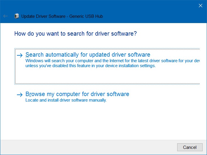 USB Device Not Recognized