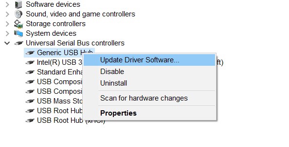 USB Device Not Recognized