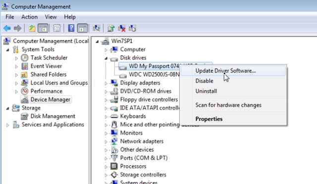 USB Device Not Recognized
