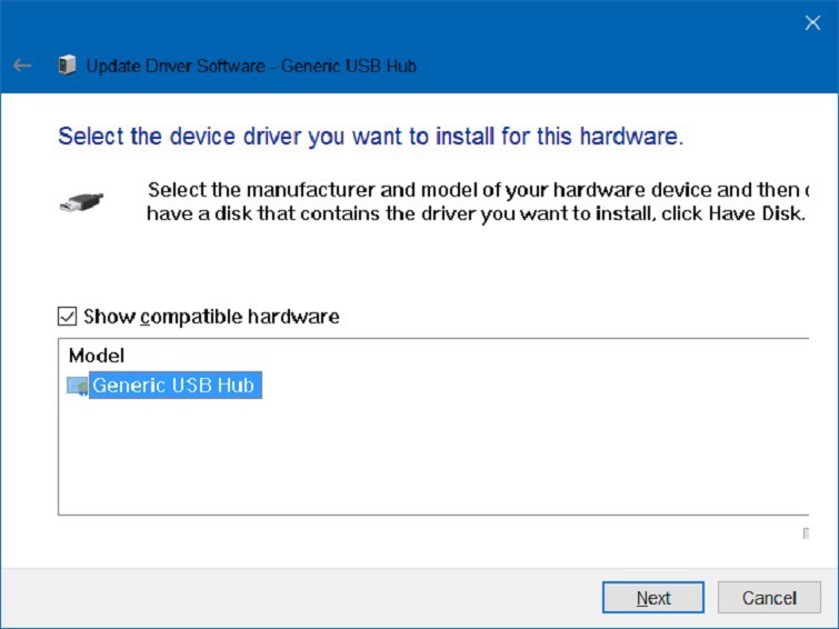 USB Device Not Recognized