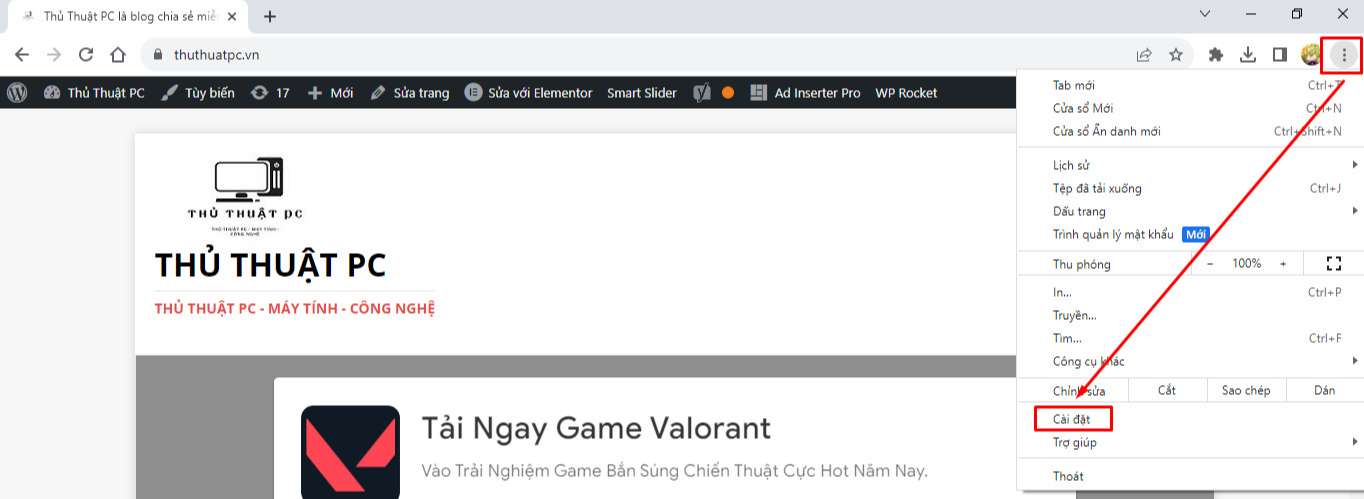 Cách cài đặt trang web mặc định trên Google Chrome
