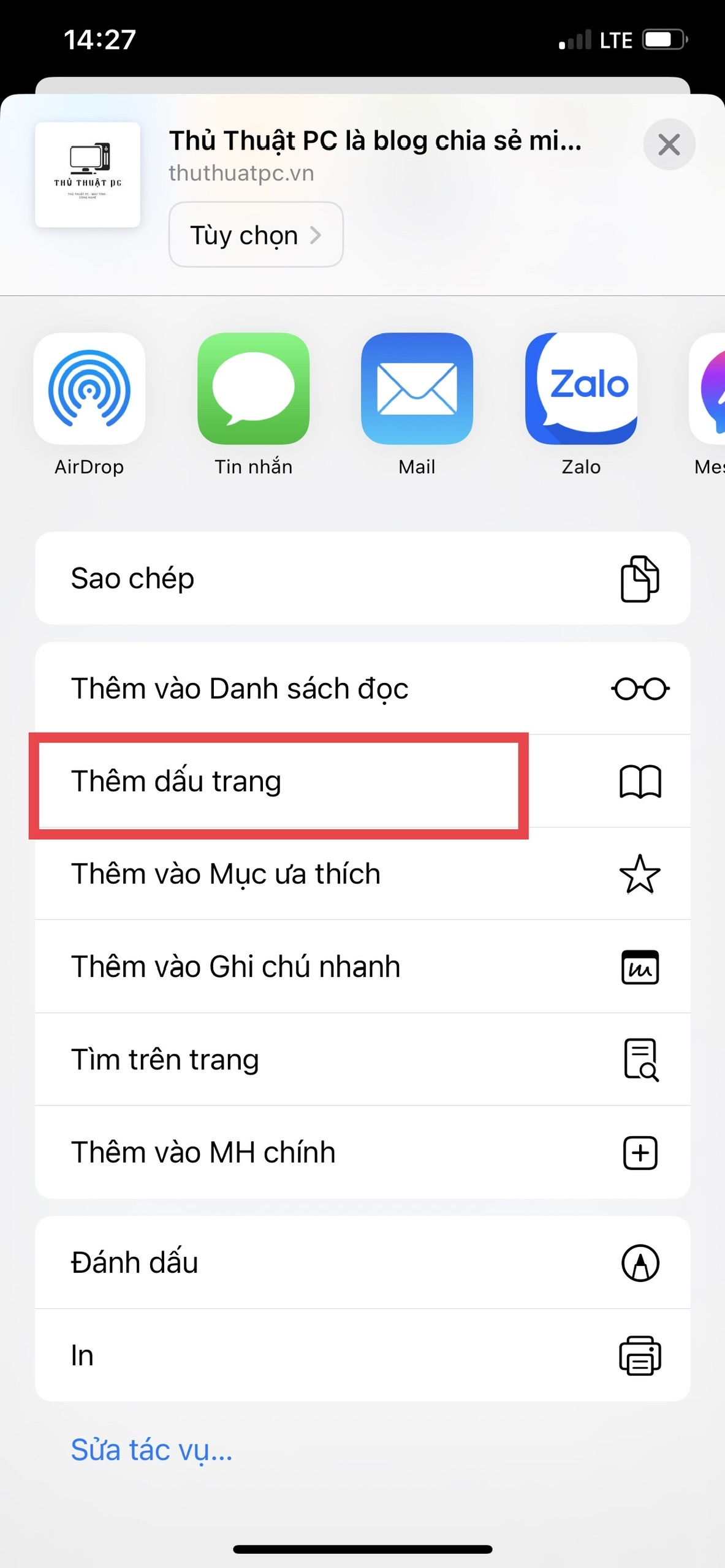 dấu trang là gì