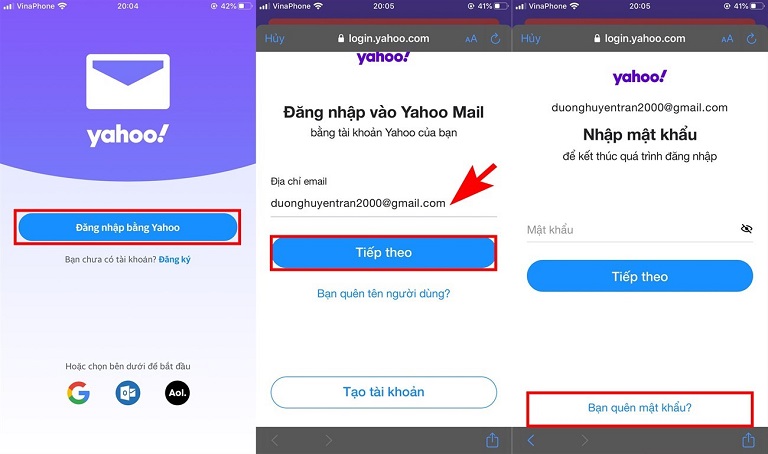 lấy lại mật khẩu yahoo không cần số điện thoại