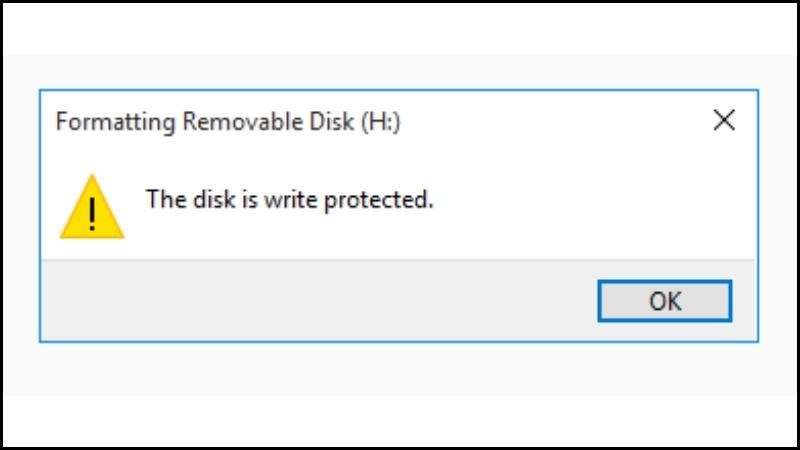 The disk is write protected